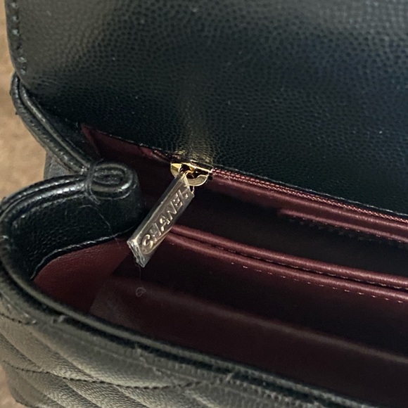 Chanel Black Quilted Grained Calfskin Mini Bag with Top Handle Gold Hardware - Picture 7 of 12